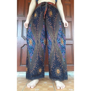 กางเกงขายาวผู้หญิงแฟชั่น กางเกงลายช้าง กางเกงขากว้าง กางเกงสาวอวบ Elephant Pants/Harem pants/Yoga pants