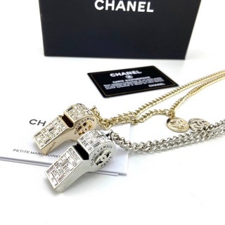 Fancy Chanel Whistle Pendant with CC Medallion Necklace Chain