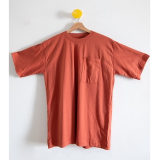 เสื้อยืด Oversize Cotton 100% ส้มอิฐ