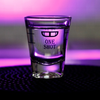 ( เซต  3 ใบ ) แก้วดีลิซิโอ้ One shot สเกลสีดำ