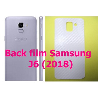 Sticker ฟิล์มใสคาร์บอนไฟเบอร์ลายเคฟล่า ฟิล์มกันรอยหลังเครื่อง Samsung Galaxy J6 (2018) สำหรับติดกันรอยด้านหลัง ซัมซุง เจ