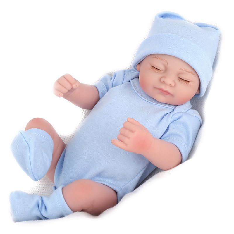 ตุ๊กตาเด็กทารกแรกเกิด ซิลิโคนไวนิลนุ่ม เหมือนจริง แฮนด์เมด 10 นิ้ว