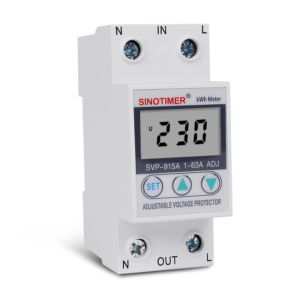 SINOTIMER SVP-915A(63A) over Voltage Protection Limit Current ,V meter ,A meter ,kWh meter