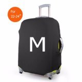 ถุงผ้าคลุมกระเป๋าเดินทาง แบบผ้ายืด (Lycra spandex travel suitcase spandex luggage cover) ขนาดกระเป๋า 22-24 นิ้ว - สีดำ
