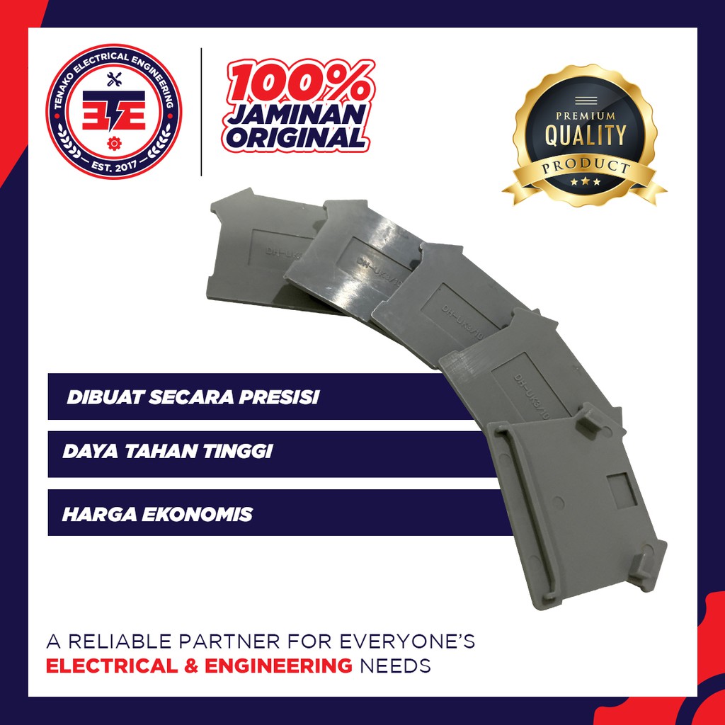 End Cover Plate Terminal UK3-25N / Cover Terminal UK สําหรับ UK3N ถึง UK25N