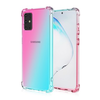 Samsung M10 M20 J4 J6+ J2 Core J7 Pro Colorful Gradient Super Shockproof Case Soft Crystal Air Bag Armor Cover