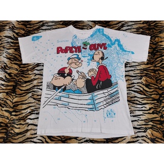 เสื้อ POPEYE &amp; OLIVE©1995 ป๊อปอาย OVP งานใหม่ทำเก่า ผ้า cotton 100 ฟอกนุ่ม