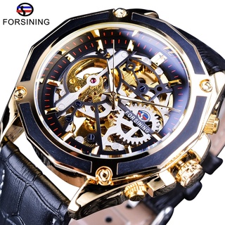 Forsining Luxury Open Work Series Transparent Case Self-Winding Watches Automatic Man Clock Skeleton Watches Top Brand L