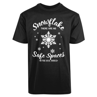 [S-5XL] เสื้อยืด พิมพ์ลายเกล็ดหิมะ Have Are No Safe Spaces in the Real World เหมาะกับฤดูหนาว สําหรับผู้ชาย 399503