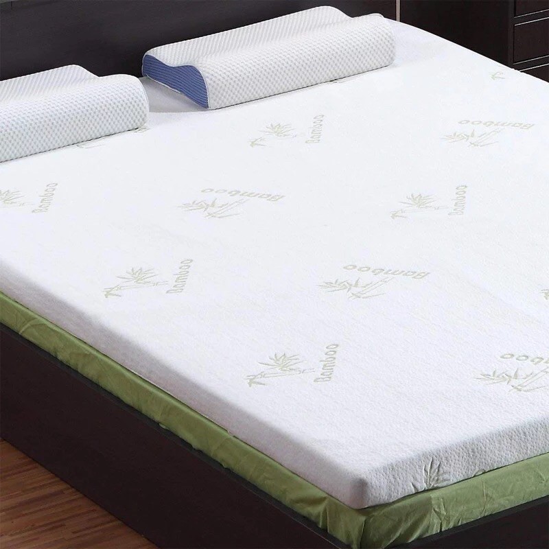 Topper memory foam & cool gel ขนาด 6 ฟุต ท็อปเปอร์แผ่นเสริมเตียง เพิ่มความนุ่มสบายให้แก่ที่นอน