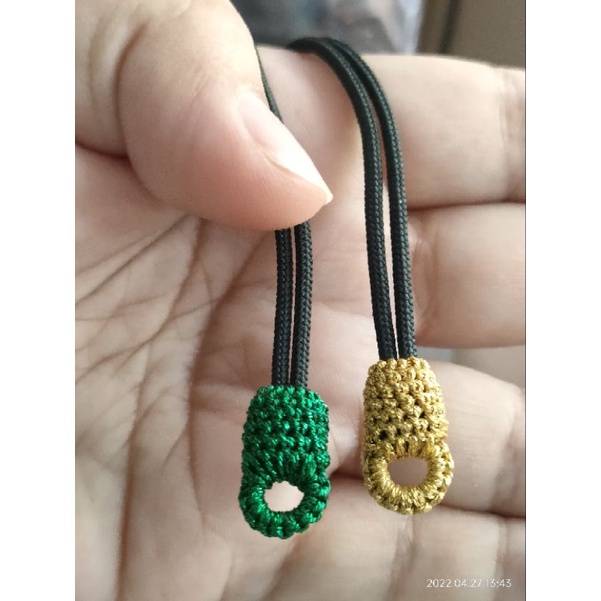 สร้อยเชือกถักห่วงหน้า ไหมสี