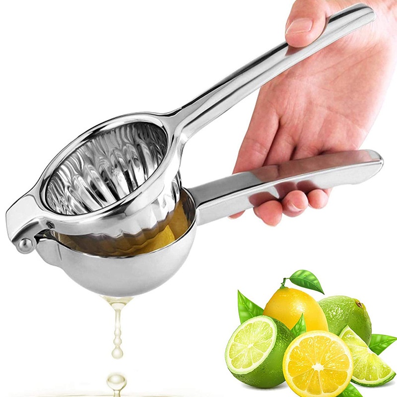 AIKARO Lemon Squeezer เครื่องคั้นน้ําผลไม้ 18/8 สแตนเลสสตีล Citrus Juicer กดมือผลไม้คั้นน้ําผลไม้ขนาดใหญ่สําหรับมะนาวสีส้มคั้นน้ําเครื่องมือ