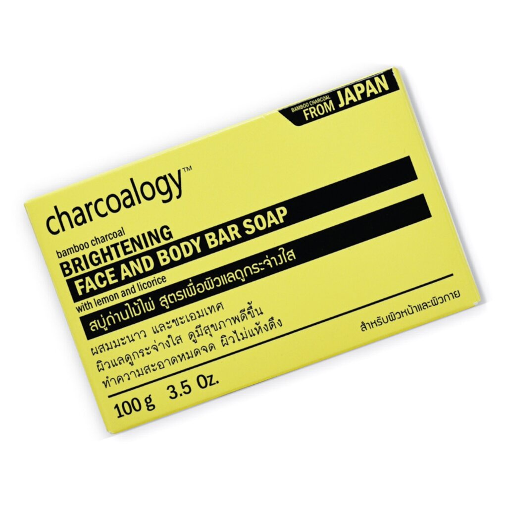 Charcoalogy ชาร์โคโลจี แบมบู ชาร์โคล์ ไบรท์เทนนิ่ง เฟส แอนด์ บอดี้ บาร์ โซ้พ 100ก.