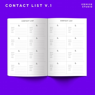 CONTACT LIST v.1 - สมุดจดที่อยู่ จดเบอร์โทรศัพท์  จดได้ 312 ชื่อ