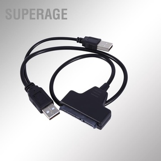 Superage Sata 7 + 15 22 Pin To Usb 2.0 อะแดปเตอร์สายเคเบิ้ลสําหรับฮาร์ดดิสก์ไดรฟ์ 2.55 Hdd พร้อมพาวเวอร์