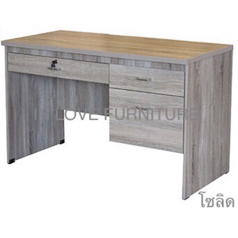 ILF - โต๊ะทำงาน 2 ลิ้นชัก ขนาด 100-120-150 ซม. PVC-W100,120,150B