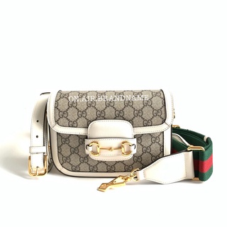 New gucci horsebit 1955 mini bag สีขาว น่ารักมาก