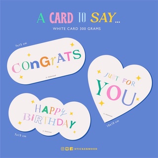 💞🎂Card การ์ดอวยพร สำหรับวันเกิด Birthday / congrats / just for you🎂💞 (CA_001-3)