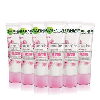 Garnier White Sakura การ์นิเย่ ไวท์ ซากุระ ขนาด 15ml/หลอด แพ็คละ6หลอด โฟมล้างหน้า