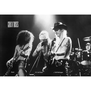 โปสเตอร์ รูปถ่าย คอนเสิร์ต วง ดนตรี ร็อค Guns N Roses (1985) POSTER 24”x35” Inch American Hard Rock Heavy Metal