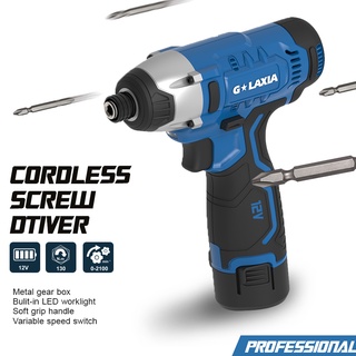 ไขควงกระแทกไร้สาย GALAXIA 12V Cordless Screw Driver Max Steel Wood Power Torque 130N.m