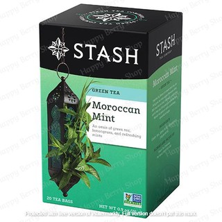 ชาเขียว STASH Green Tea Moroccan Mint ชาโมรอคโคมิ้นต์ 1 กล่องมี 20 ซอง🍵 ชาอเมริการสแปลกใหม่✈