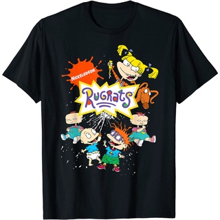 เสื้อยืดผ้าฝ้ายพิมพ์ลายแฟชั่น เสื้อยืด พิมพ์ลายโลโก้ Rugrats Nick Logo And Rugrats สําหรับผู้ชาย