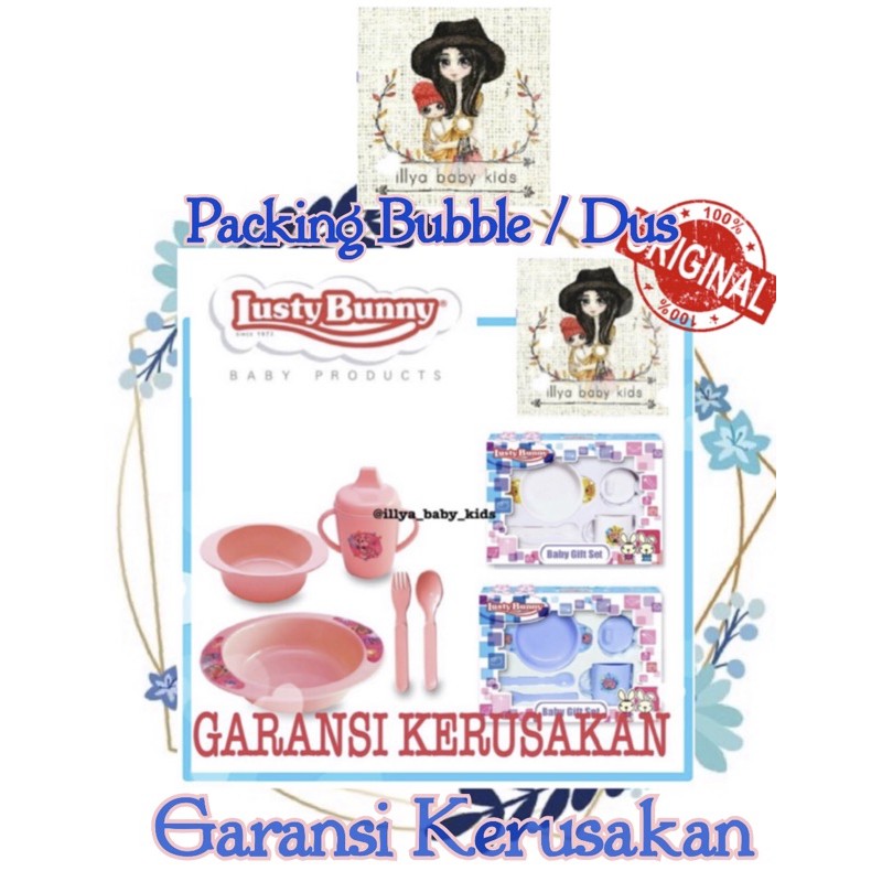 LB1412 LUSTY BUNNY 5 In 1 ชุดป้อนอาหารเด็กชุดของขวัญเด็กน่ารักของขวัญ