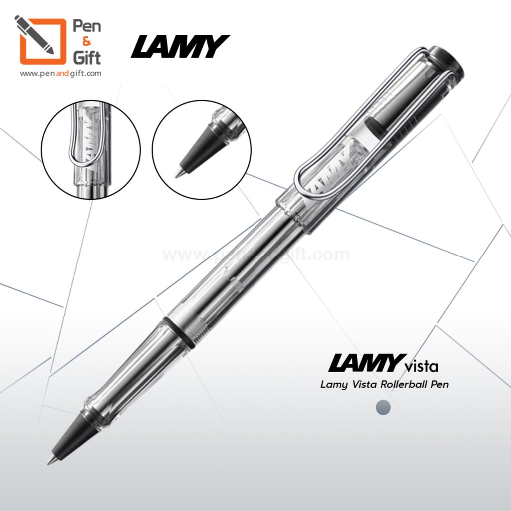 LAMY Vista Rollerball Pen ปากกาโรลเลอร์บอล ลามี่ วิสต้า ด้ามสีใส ของแท้ 100%