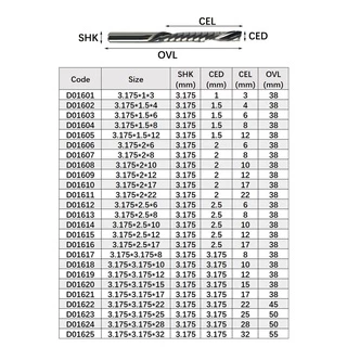 Vsharp ดอกกัดเอ็นมิล คาร์ไบด์ CNC ก้านซ้าย 3.175 มม. 1 ฟลุต สําหรับงานไม้ อะคริลิค