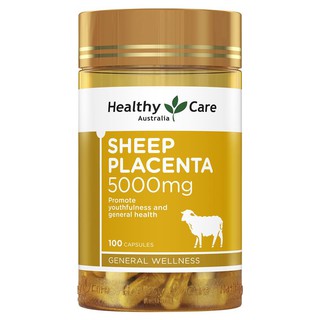 🔥Exp.12/2025 รกแกะสกัดเข้มข้น Healthy Care Sheep Placenta 5000 mg. 100แคปซูล