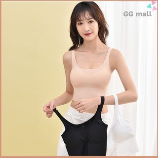 [GGmall] สปอร์ตบราผ้าลื่น S/M อก28-34นิ้ว เสื้อชั้นในสปอตบรา ฟองน้ำถอดได้ สปอตบรามีบราในตัว เสื้อในไร้โครง เสื้อใน #LA7