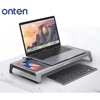 Onten OTN-95109 USB C HUB,Type-C 3.0 Docking Multifunction 11 in 1 Hub + Wireless Charging for M /พร้อมส่ง