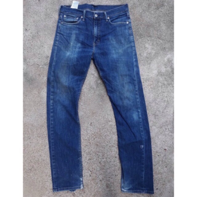 Levi's 513 มือสอง Slim Straight Fit ซิงเกิ้ล Made in MEXICO เอว33". เป้า11". ยาวรวม44". ปลายขา7.5".