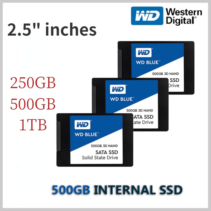 Western Digital 500gb 1tb Wd Blue 3d Internal Pc Solid State Drive Sata Iii 6 Gbs 257mm 7756