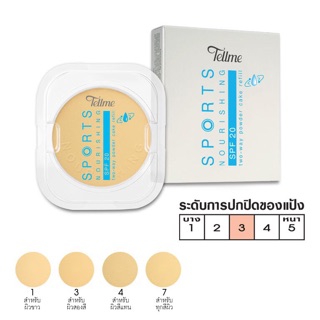 Tellme เท็ลมี แป้งทูเวย์ สปอร์ต นอน์ริชซิ่ง รีฟิล ราคาถูก แท้ 2707(ฟ้า)