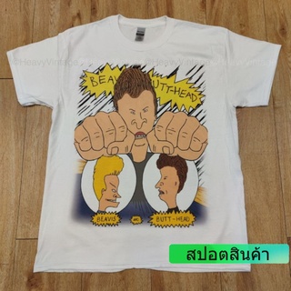 BEAVIS AND BUTT-HEAD CARTOON  DTG (DIGITAL TO GARMENT) เสื้อ Gildan สกรีนดิจิตอล เสื้อวง เสื้อลายการ์ตูน