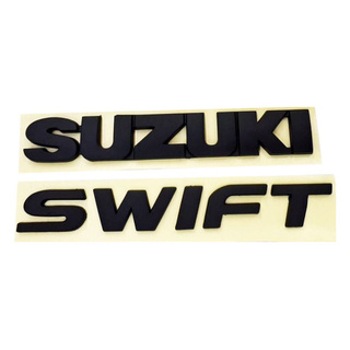 logo Suzuki swift matte black โลโก้ suzuki swift ดำด้าน 2 ชิ้น มีบริการเก็บปลายทาง