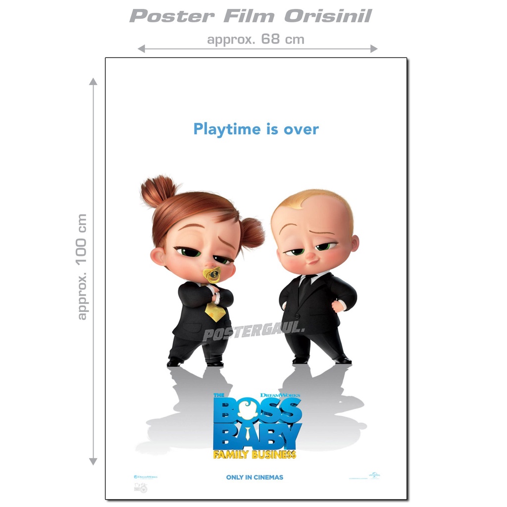 BOSS BABY Movie Poster: FAMILY BUSINESS - แผ่นเดียวอินโดนีเซียดั้งเดิม ขนาด 68 x 100 ซม.