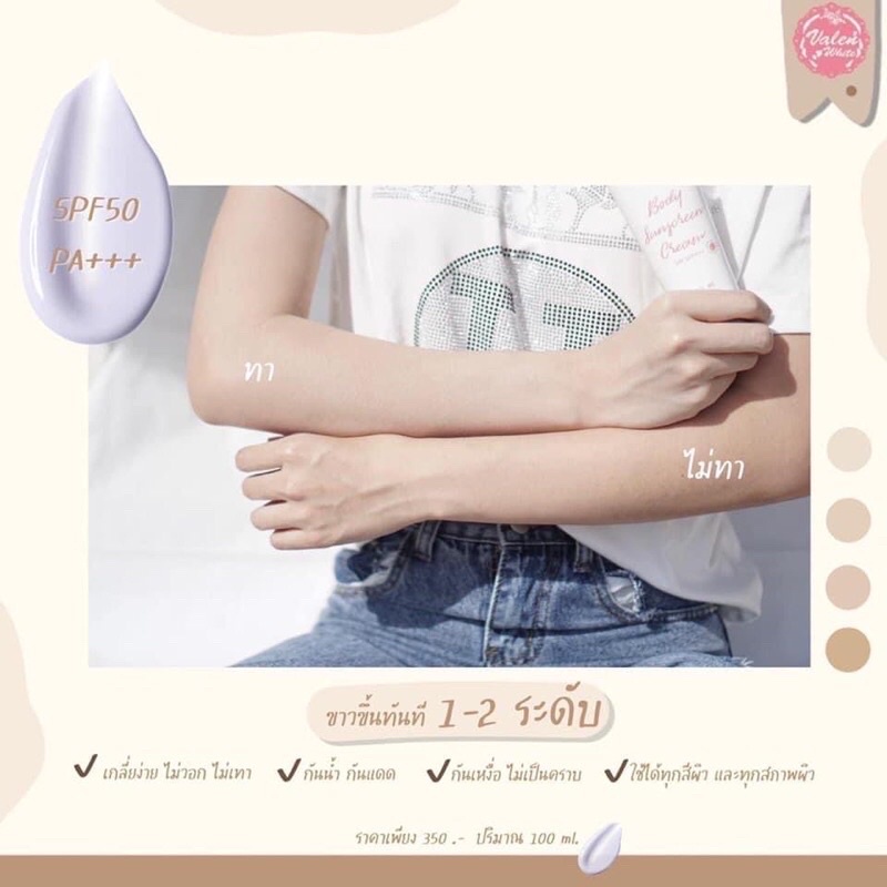 1แถม1 🔥 กันแดดเทพ กันแดดวาเลนไวท์แถมอโรเวร่ามินิ❗️ส่งฟรี❗️ - รูปที่ 6