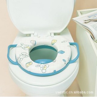 ฝารองนั่งชักโครก แผ่นรองนั่งชักโครก เสริมฟองน้ำ มีที่จับ Toilet seat cover