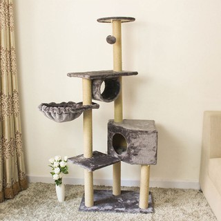 YOYOCAM คอนโดแมว 3 ที่นอน 5 ชั้น ขนาดใหญ่ บ้านแมว Cat Condo พร้อมที่ลับเล็บ3 Bed 5 Storey Pet House ถูกที่สุด