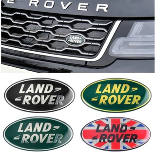 85x43mm โลโก้วงรี แลนด์โรเวอร์ ติดข้างหน้า แปะกาว  Car Styling Grille Logo Sticker for Land Rover Range Rover Discovery