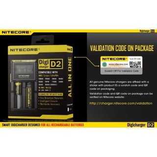 แท่นชาร์จถ่าน NITECORE D2 แท้เช็กโค้ดได้