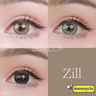 💟 Lovelylens ๑ Zill สายตา -00 ถึง -1000 brown gray  Contactlens  บิ๊กอาย คอนแทคเลนส์ ฟรีตลับ