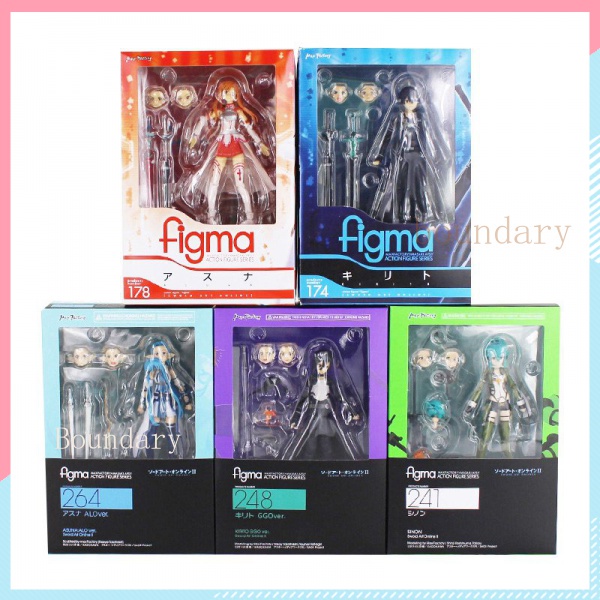 ฟิกเกอร์ PVC รูปการ์ตูนอะนิเมะ Sword Art Online Kirito Sinon Kirigaya Kazuto Yuuki Asuna Asada Figma