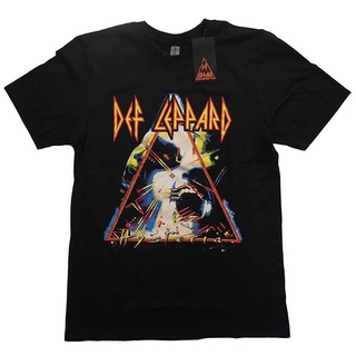 เสื้อยืดผ้าฝ้ายพิมพ์ลายคลาสสิก เสื้อยืด ลาย DEF LEPPARD