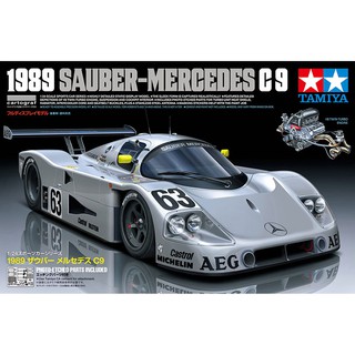 💥ใส่โค้ดลดเพิ่ม 20฿💥 🏆 TAMIYA 24359 ชุดประกอบจำลองมาตราส่วน 1:24 1989 SAUBER-MERCEDES C9 โมเดลประกอบ ต้องสร้างและทำสีเอง