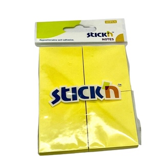 กระดาษโน้ตกาวในตัว STICKN #21091 ขนาด 1.5x2 นิ้ว (1x4) สีเหลืองนีออน NEON LEMON