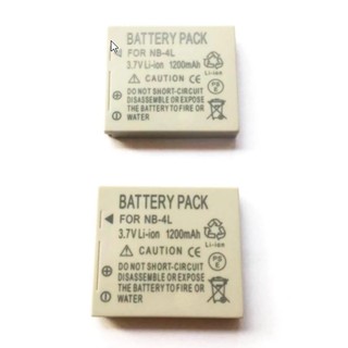 แพ๊คคู่ (จำนวน 2 ก้อน)แบตเตอรี่กล้อง รุ่น NB-4L แบตกล้องแคนนอน Digital IXUS 100 IS, 110 IS, 120 IS, 130, Powershot SD110
